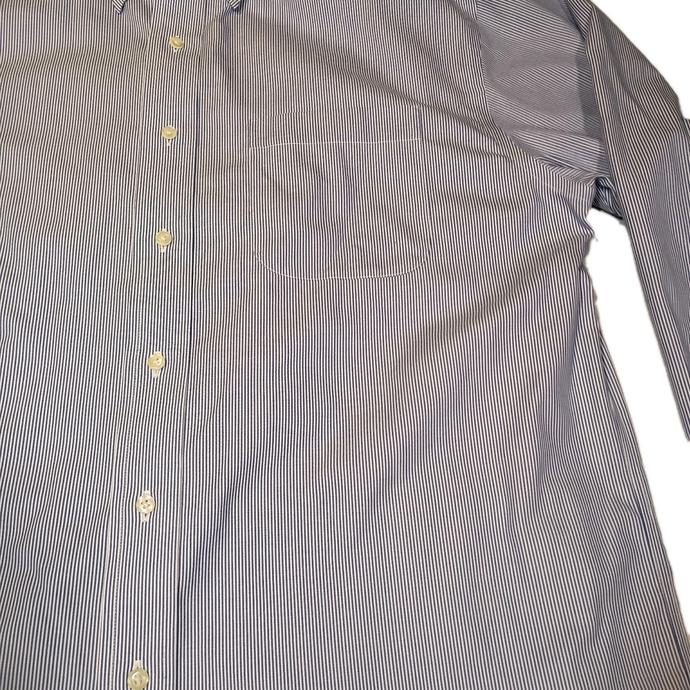 Jos. A. Bank Traveler's Collection Men Dress Shirt Blue Pinstripe 16 33‎ Preppy - Picture 4 of 7